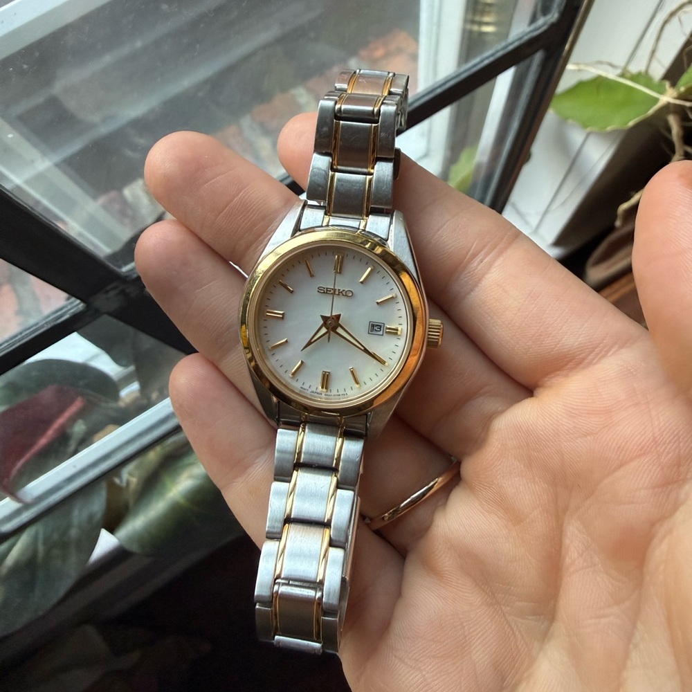 Seiko Two-Tone Silver and Gold Ladies Watch